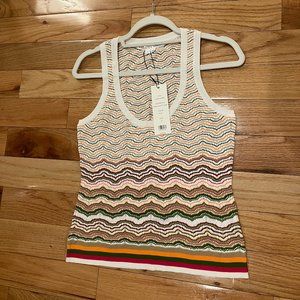 Veronica Beard Nabella Knit Tank, Multi-color, Size Small